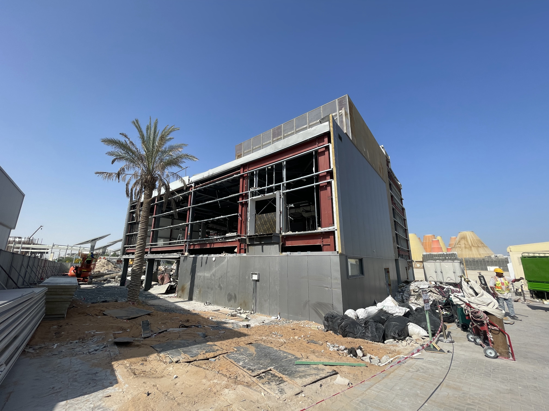 Czech Pavilion structure during demolition