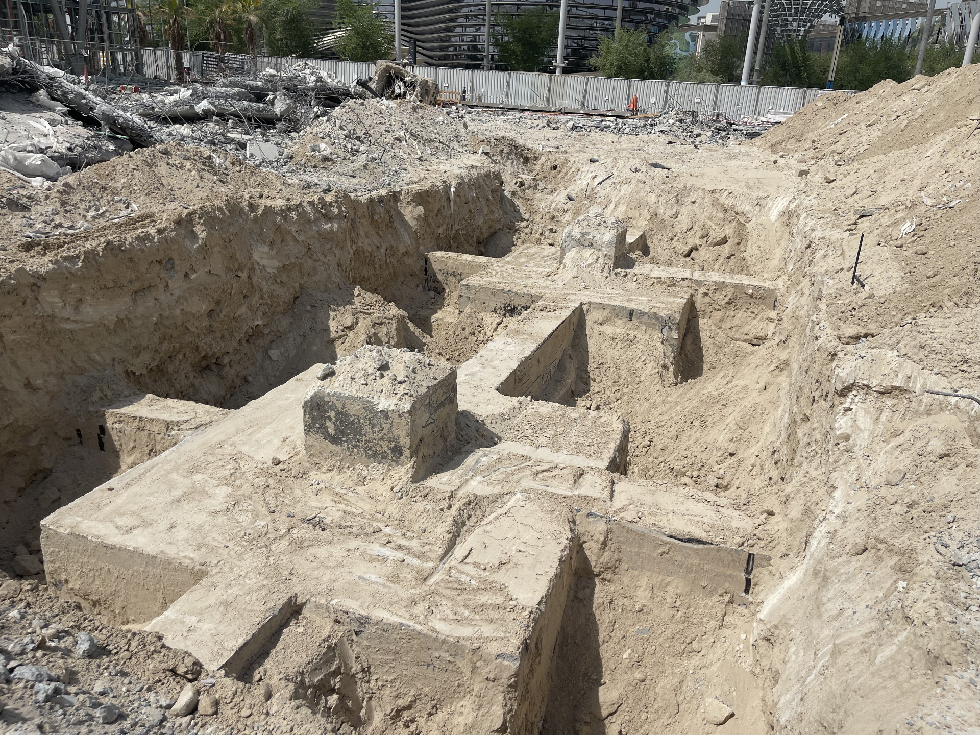 France Pavilion foundation demolition