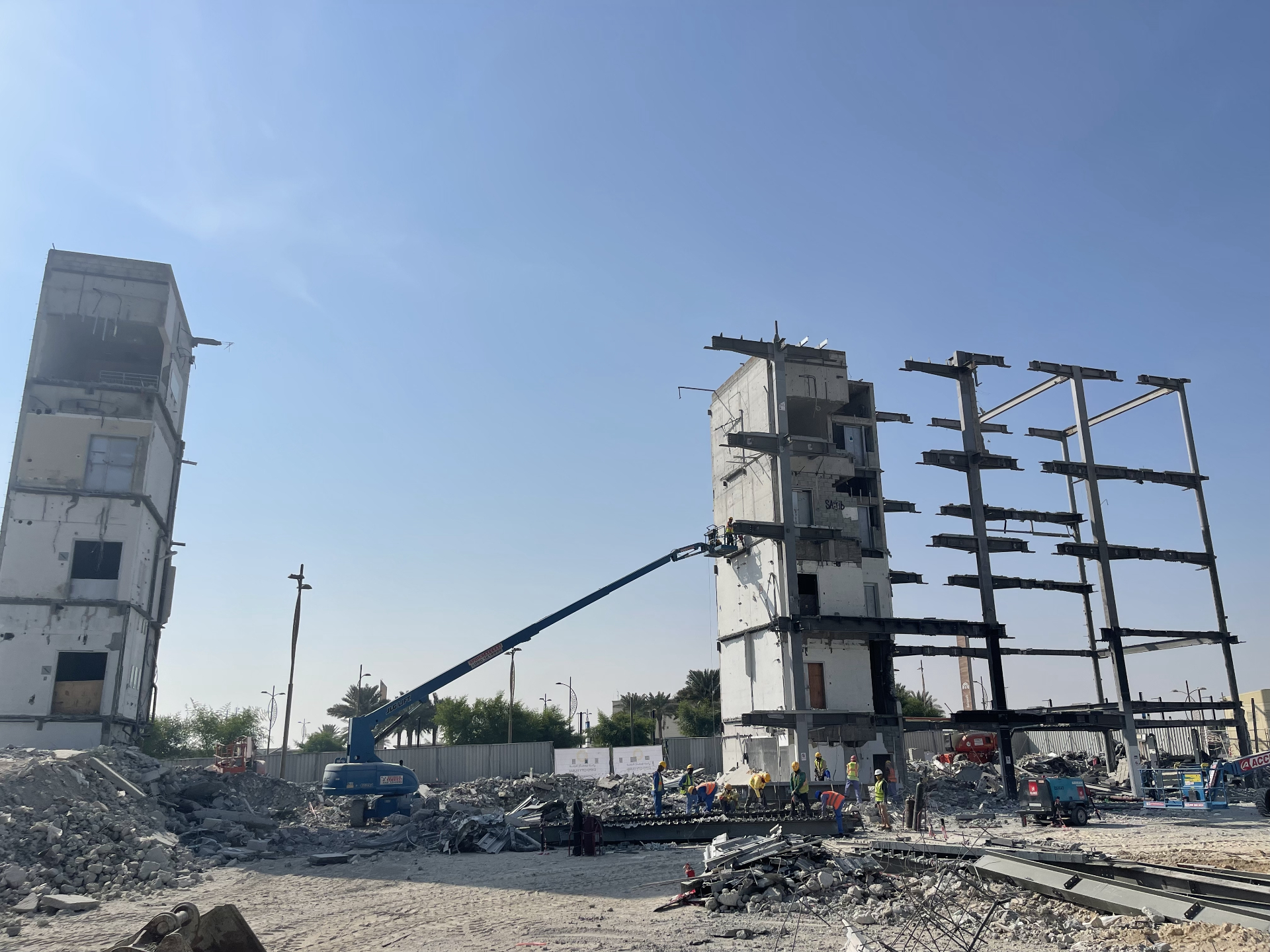 France Pavilion demolition team at work