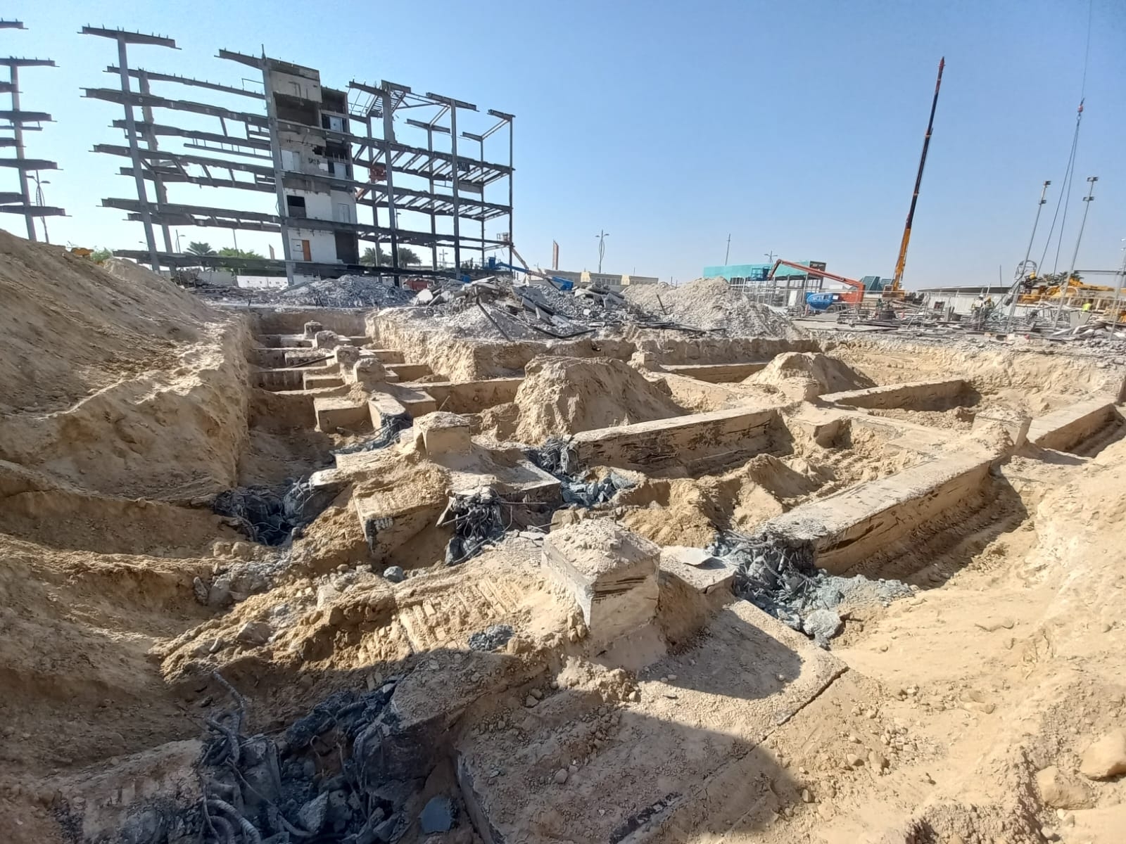 France Pavilion demolition aerial view